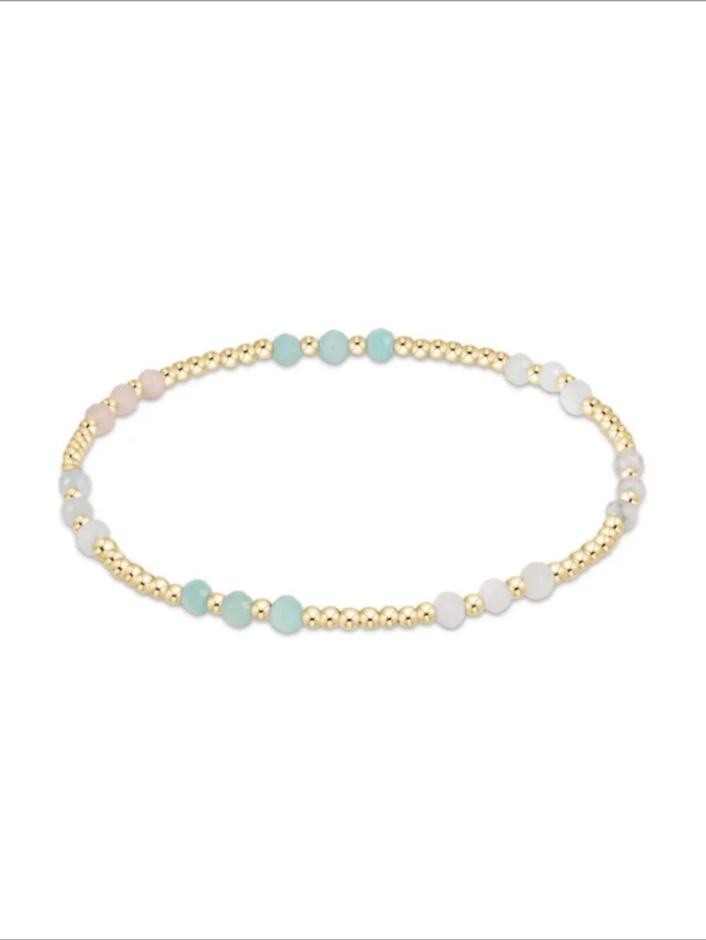 Enewton Gemstone Gold Joy Pattern 3mm Hot Mess Bead Bracelet Nwt